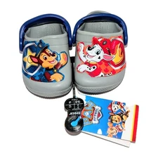 Crocs Paw Patrol Kid Shoes FunLab Patch Clog Chase & Marshall Toddler C4 NEW NWT