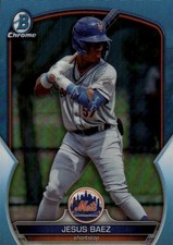 2023 Bowman Draft Jesus Baez #BDC-108 Chrome Sky Blue Refractor New York 33A