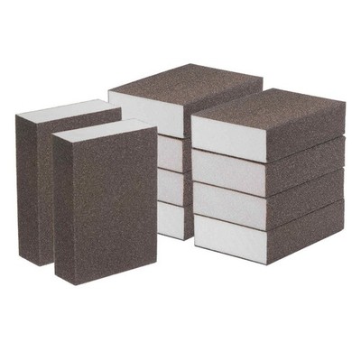 HARFINGTON 10pcs Fine Sanding Sponge Blocks 240-320 Grit Grit, Brown