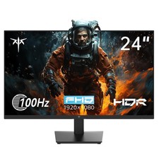 24 Inch 1080P Full HD Computer Monitor, 100Hz HDR10 Frameless Gaming Monitor ...