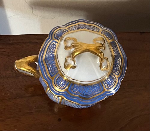 Antike französische alte Pariser Porzellan Kanne de Creme Tasse und Deckel 19. Jahrhundert - Bild 5 von 16