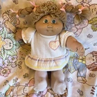Vintage Cabbage Patch Kids Doll girl mold 3 Sandy poodle hair green eyes