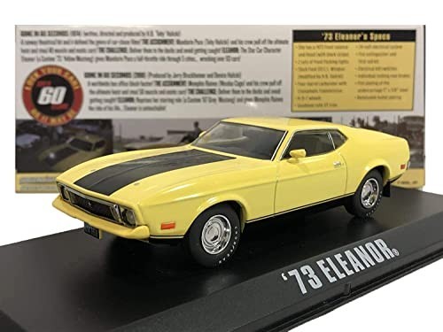 1973 Ford Mustang Mach 1 Yellow Diecast Model Car - Eleanor Gone