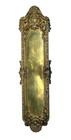 Art Nouveau Russell & Erwin Brass Door Finger Push Plate Victorian 13” Vintage — photo 1