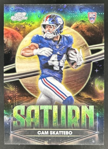 2025 Topps Cosmic Chrome Cam Skattebo Saturn (RAW)