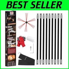 Safe and Effective Chimney Cleaning Rods with Drill Adapter