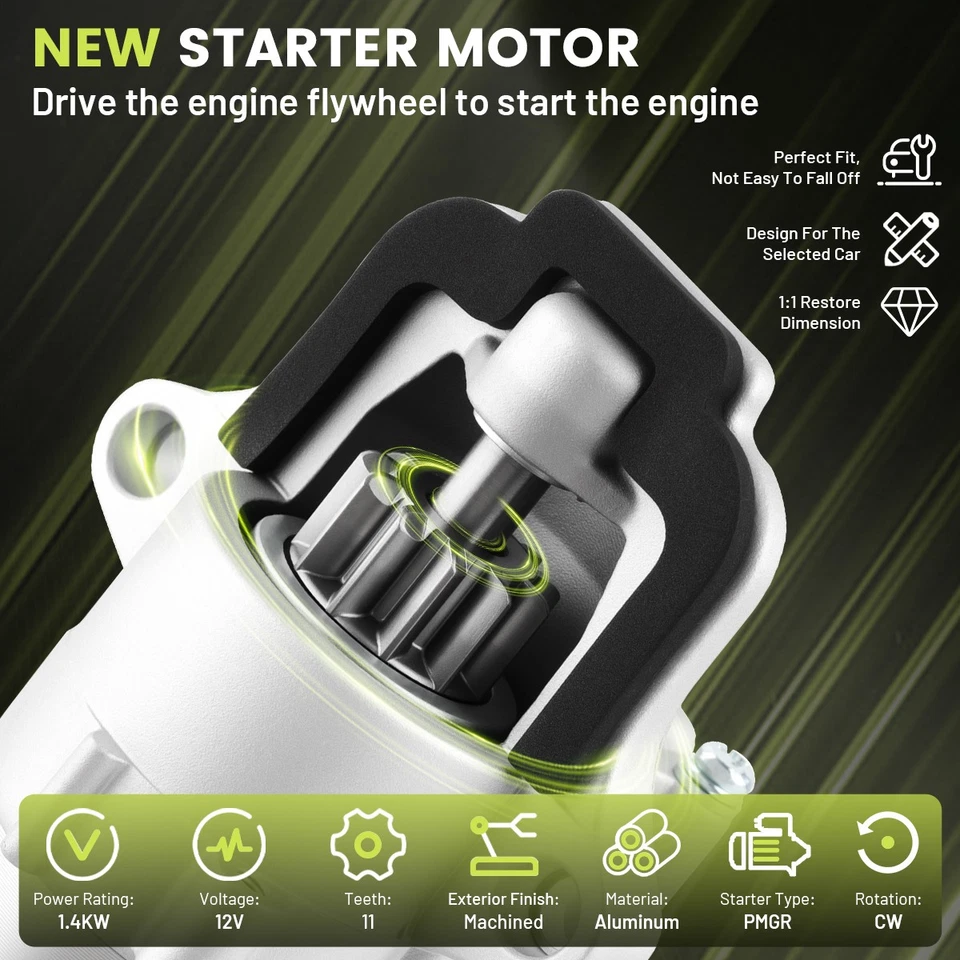 Genuine Starter Motor For 2005-2011 Mazda Tribute & 2005-2011 Mercury Mariner Foto 3 de 4