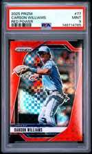 2025 PANINI PRIZM RED POWER #77 CARSON WILLIAMS 69/99 PSA 9