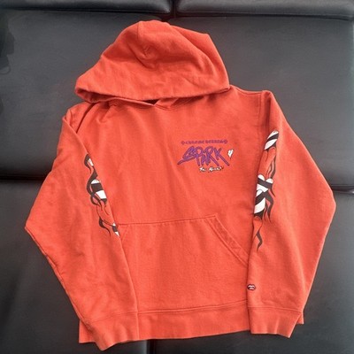 Chrome Hearts Sick Heart On Fire Sadistic Lipstick Spark Hoodie Orange Men's S