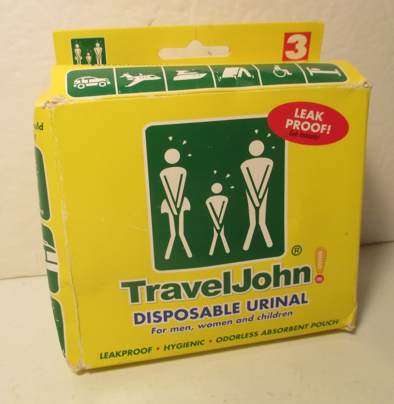 TravelJohn Disposable Urinal Unisex Men Women Children Pack of 3