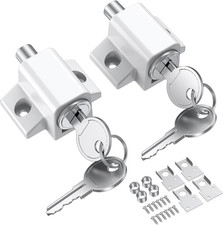 2 Pcs Sliding Door Window Locks, Window Locks for Horizontal Sliding Windows, Pa