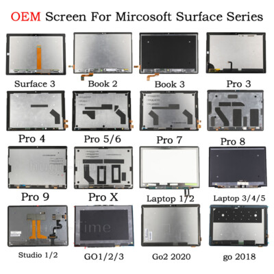 OEM LCD Screen For Microsoft Surface Pro 3 4 5 6 7 8 9 Go Book laptop 1 2 3 Lot