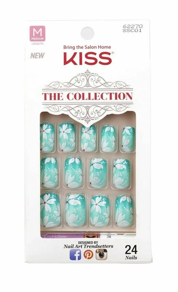 KISS Nails The Collection 24 uñas adhesivas longitud media #62270 (pegamento seco) Foto 2 de 4