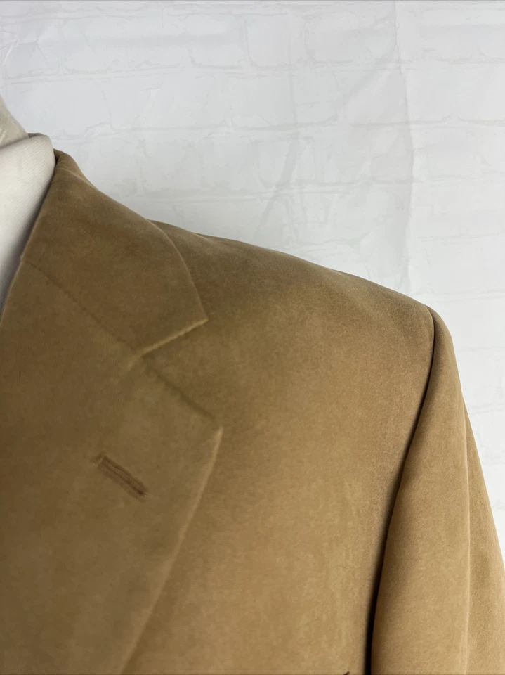 FALL/WINTER Alfani Men's Brown Solid Polyester SUEDE Blazer 44L $495 - Image 2 of 4