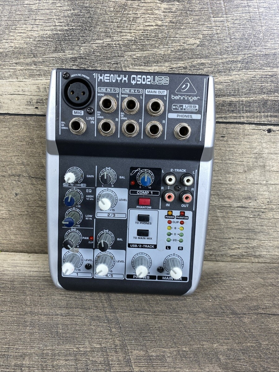 Behringer XENYX Q502USB ミキサー（ジャンク） Behringer XENYX Q502USB 5-input Mixer ⚠️no power Cord