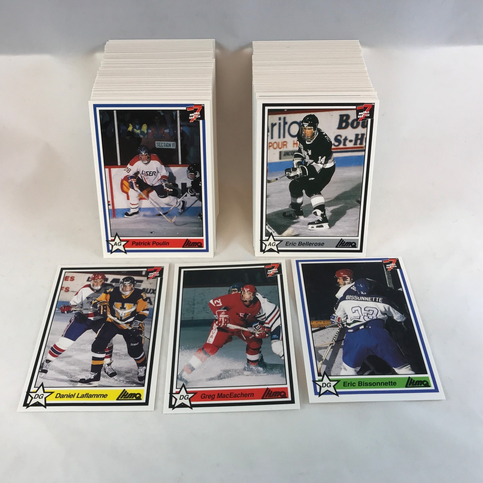 Hockey 7th INNING SKETCH QMJHL 90-91 Complete 268 Card Set w 222 MARTIN BRODEUR 