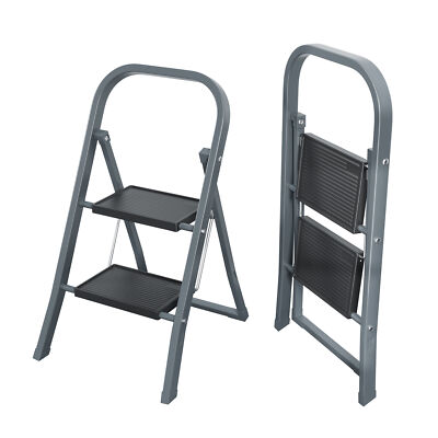 2 Step Ladder, Step Stool for Adults