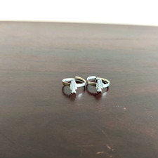 Vintage Toe Ring Pair Old Silver Jewelry Bird Design Tribal Lady Collectible