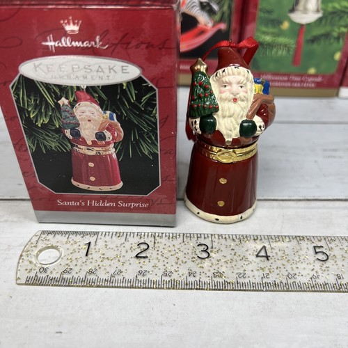 12 Vtg Hallmark Keepsake Ornaments Santa Zebra Bear Angel Tree Topper Pay Bunny - Picture 13 of 22