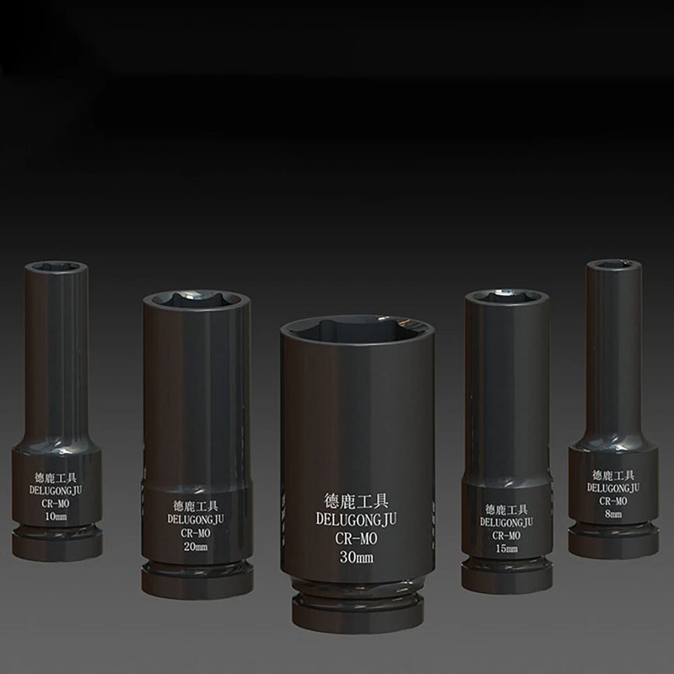 1/2" Inch DRIVE DEEP IMPACT Socket Set 8mm-55mm HGV 8cm Long Reach Impact Socket - Image 3 of 4