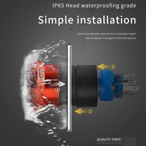 22mm Emergency stop mushroom head button switch power supplydevice rotation hold - Picture 3 of 13