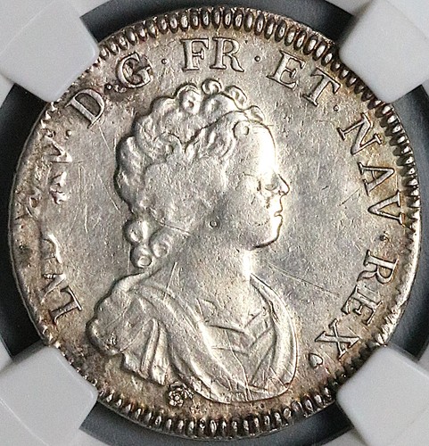 1716-G NGC XF France Louis XV 1/4 Ecu Poitiers Mint Coin POP 1/0 (24021301C) - Picture 2 of 6