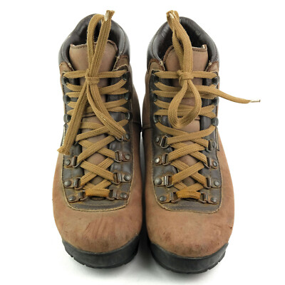 Bottes De Randonnée Vintage Raichle En Cuir - Pointure US 6.5 (EU 39) - Marron, Modèle 2242 - Occasion Très Bon état - Fabriqué En Suisse