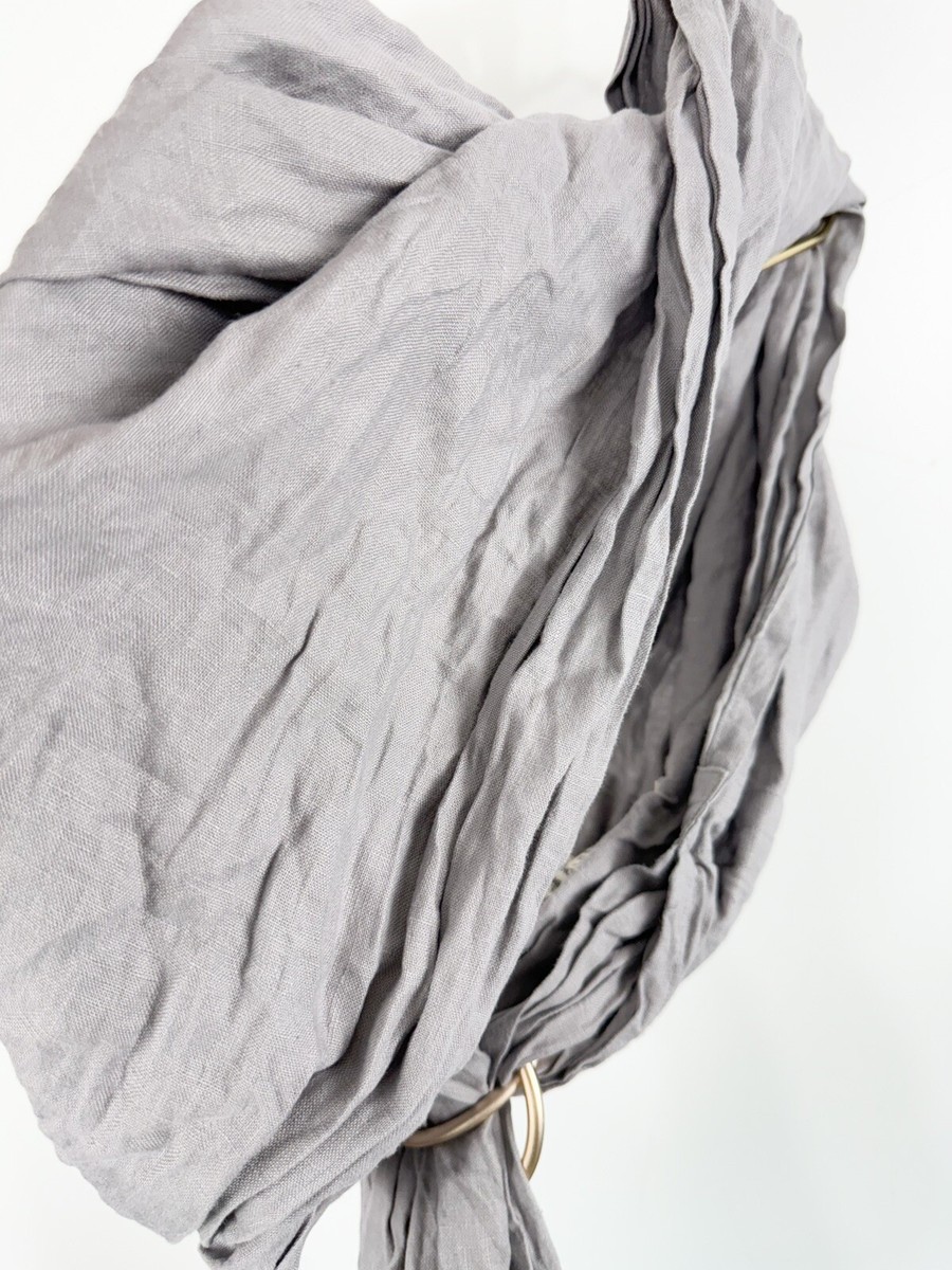 WildBird Wild Bird Ring Sling Baby Carrier Wrap 100% Linen Grey