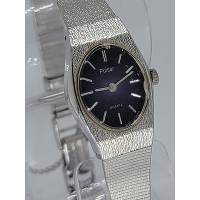 Pulsar by Seiko Y480 Blue Dial Ladies Watch Quick Set Silver  display picture 1
