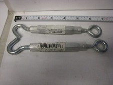 2 National Hardware N221-879 Hook  Eye Turnbuckle, 5/16" x 9", Zinc Plated