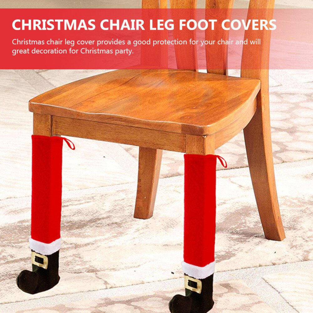 2 Pcs Table Corner Furniture Leg Floor Protector Christmas Chair Covers