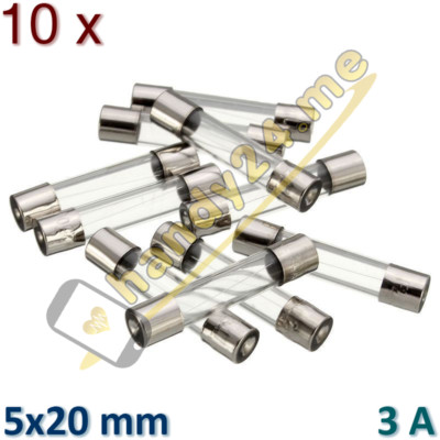 10x FSP Sicherung Glassicherung Fuse 3A F3AL250V 250V 5x20mm