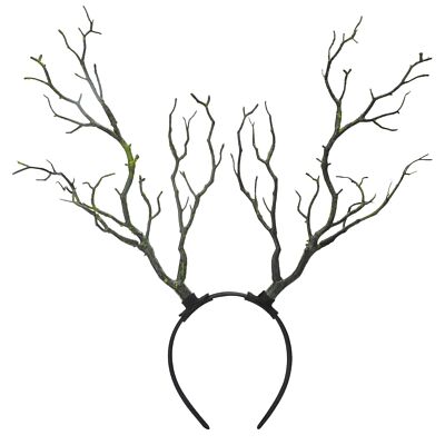 Woodland Branch Antler Headpiece - Green Tree Branch Headband Big Forest Head...