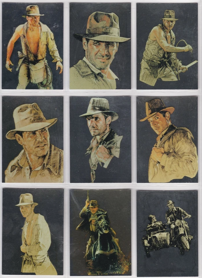 2008 Topps INDIANA JONES Masterpieces Complete Silver Foil Sub-Set Inserts #1-9 - Photo 1/1