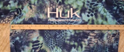 Chemise De Pêche Huk Homme – Bleu Camouflage Kryptek, Taille L, Manches Longues, évacuation