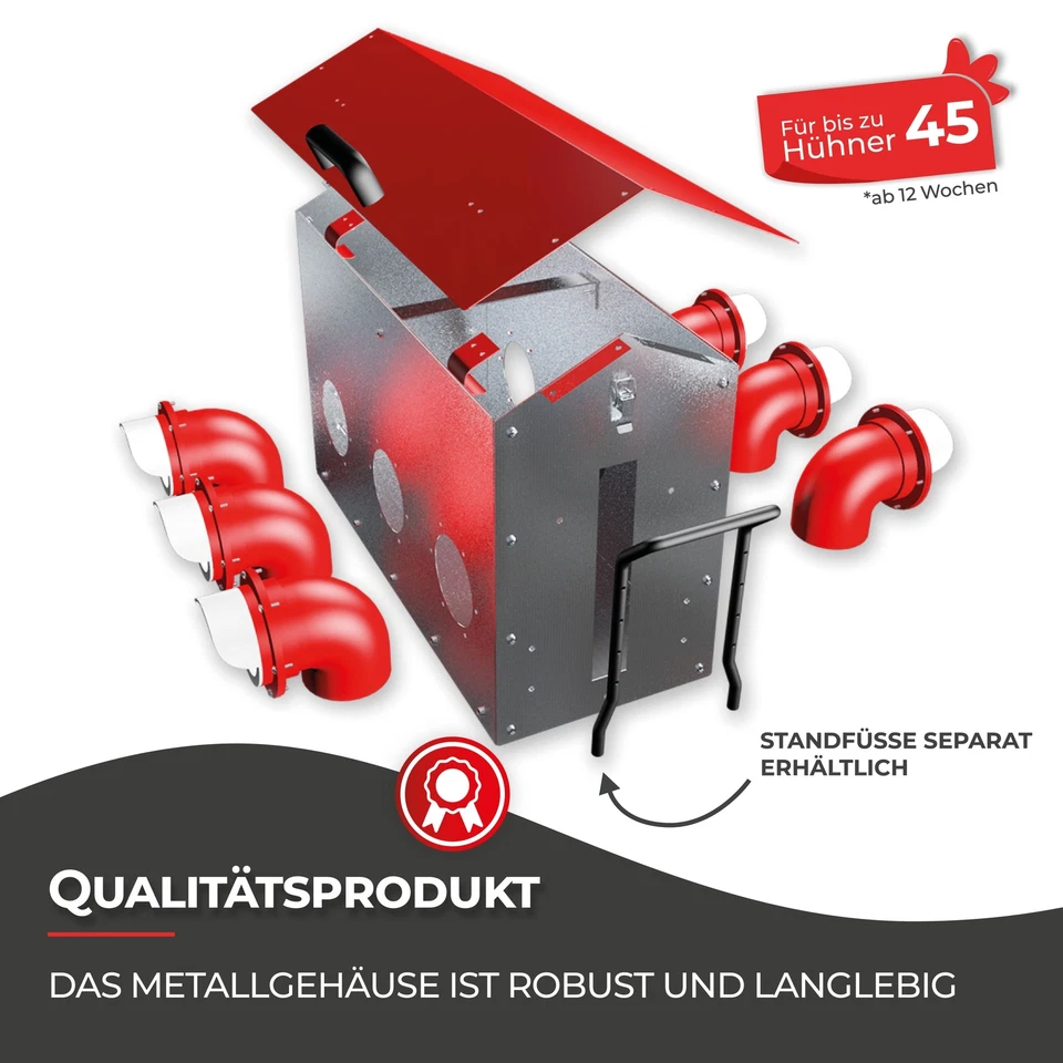 Futterautomat für Hühner - CLUCK-O-MATIC® für bis zu 45 Hühner - Bild 4 von 4