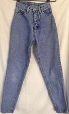 VINTAGE JUNIORS JORDACHE TAPERED LEG BACK ANKLE ZIPPERED JEANS