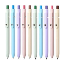 10Pcs Gel Pens 0.5mm Black Ink Pens Retractable Fine Point Smooth Writing Aes...