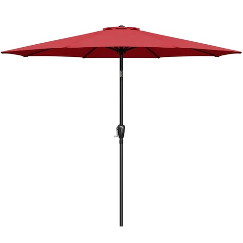 7.5ft/9/10ft Tan/Red Patio Umbrella Dining Table Outdoor Market Umbrella w/Crank - Bild 12 von 44