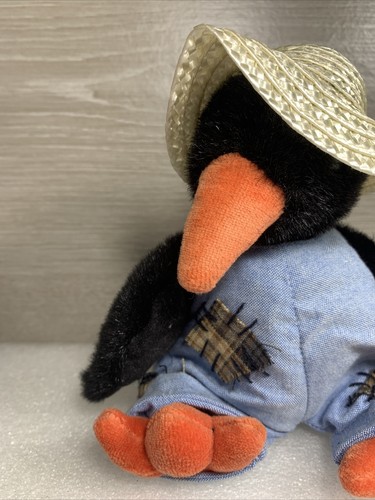 TY Attic Treasures Collection Cawley the Black Crow in Overalls 9 inch 1993 - 第 2/9 張圖片