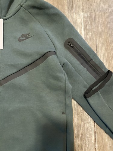 Nike Sportswear Big Kids Tech Fleece Hoodie Green Black HV5867 338 Kids Large - Picture 4 of 7