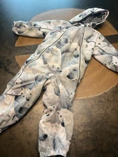 MOLO POLAR BEAR GREY WHITE SNOWSUIT SZ 92
