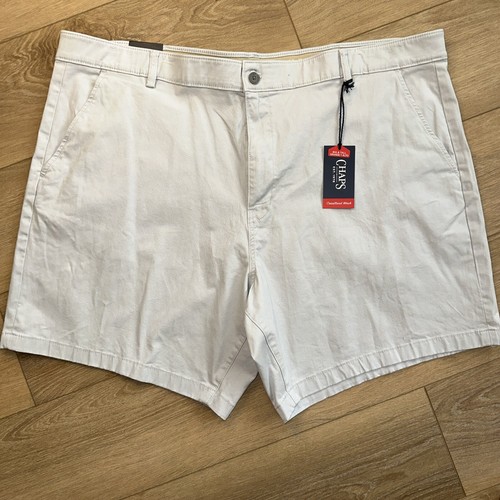Chaps Men’s Hampton Khaki Flex Waist Chino Shorts Big & Tall Size 52 NEW