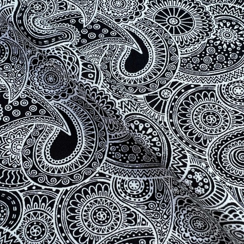Jaylani Paisley Viscose Challis Digital Printed Dress Fabric Crafts Curtaining - Picture 12 of 25