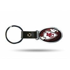 kansas city chiefs nfl football team logo accent metal key chain made in usa