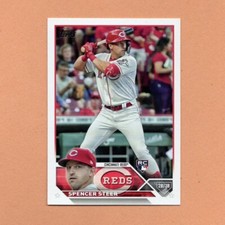 2023 Topps #489 SPENCER STEER • Series Two Rookie • Cincinnati Reds