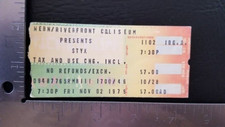 STYX / APRIL WINE - NOVEMBER 02, 1979 CINCINNATTI, OH CONCERT TICKET STUB