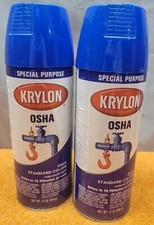 L KRYLON OSHA Safety Spray Paint 2416 Safety Blue. Lot Of Two 2 New Old Stock