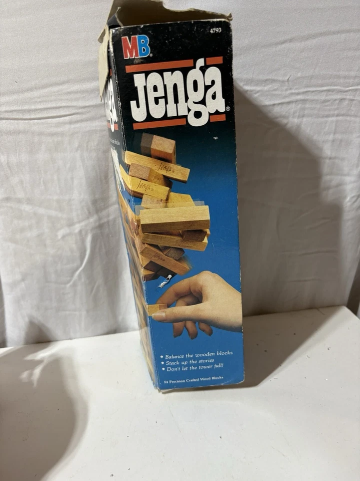 Vintage JENGA Game Complete  Tray Milton Bradley 1986 - Image 4 of 4