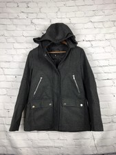 Celebrity Pink Womens Gray Removable Hood Winter Jacket Coat Juniors M